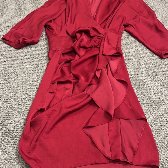 all saints raspberry silk dress  6 - Picture 5 of 8